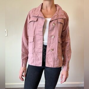 LOFT pink line jacket - size small petite